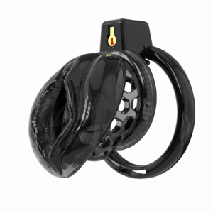 Male Chastity Cage Sissy Cage Cock Cage Covored with Soft TPE with Realistic Labia Bondage Gear & Accessories Adult Sex Toys Slave Tool Chastity Devices  (Black)