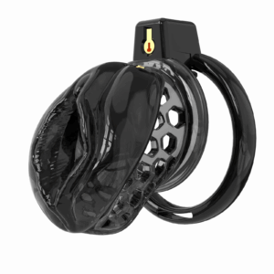 Male Chastity Cage Sissy Cage Cock Cage Covored with Soft TPE with Realistic Labia Bondage Gear & Accessories Adult Sex Toys Slave Tool Chastity Devices  (Black)