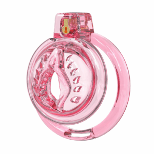 Chastity Cage Male Cock Cage - Soft Silicone Chastity Devices Adult Toys, Inverted Male Chasity Cages with 6 Penis Ring, BDSM Bondage Toys for Men, Flat Penis Cage Clitoris （Red)