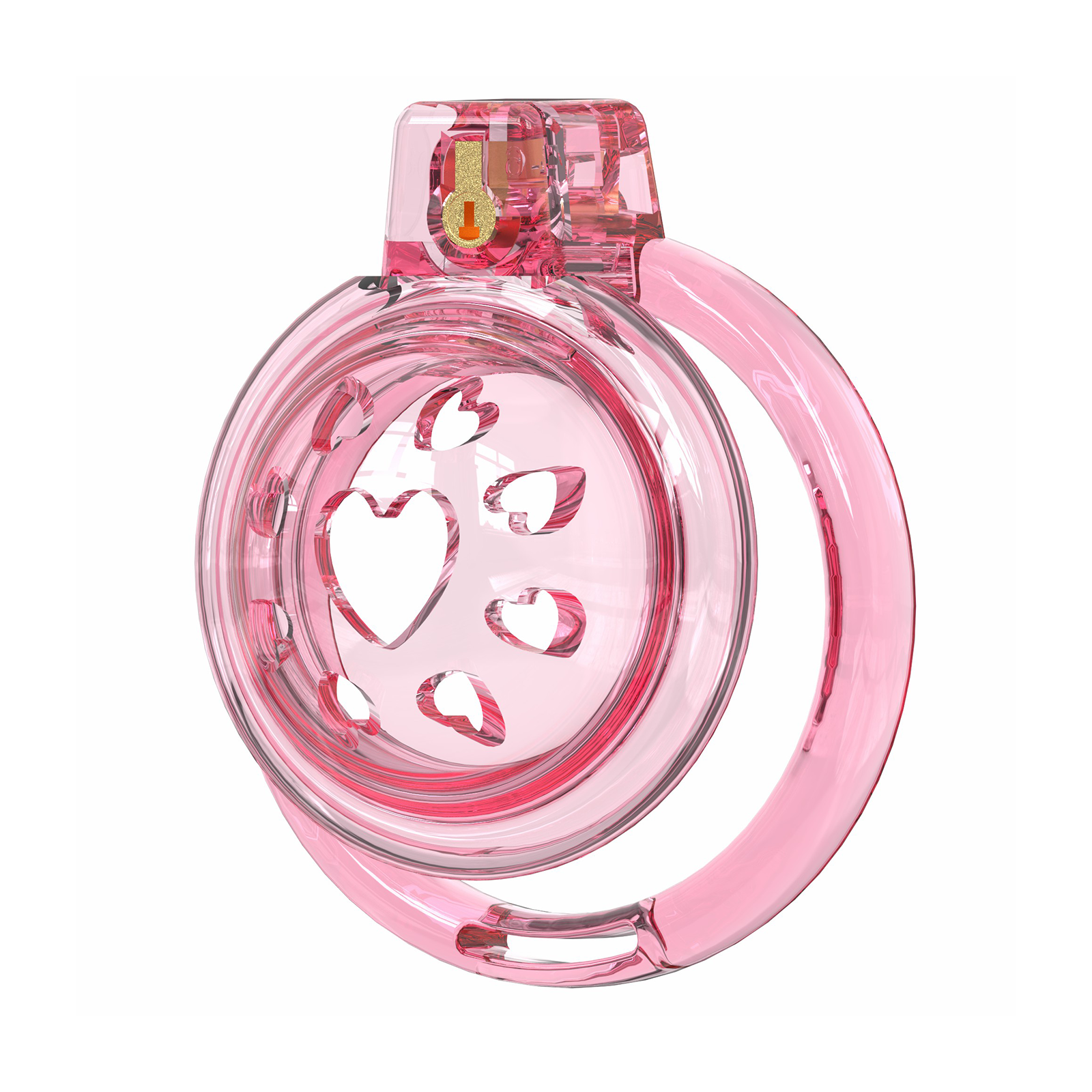 Chastity Cage Male Cock Cage - Soft Silicone Chastity Devices Adult Toys, Inverted Male Chasity Cages with 6 Penis Ring, BDSM Bondage Toys for Men, Flat Penis Cage （Red）